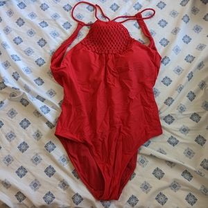 Low back one piece swimsuit